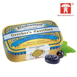 Grethers Pastilles Blackcurrant Silber zuckerfrei Dose von Hager Pharma GmbH
