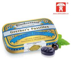 Grethers Pastilles Blackcurrant Silber Dose von Hager Pharma GmbH