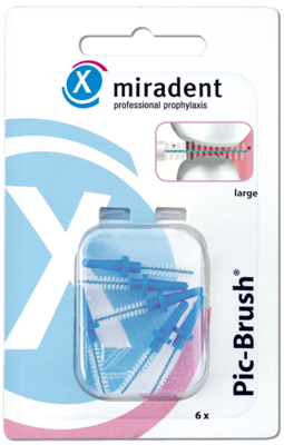 MIRADENT Interd.Pic-Brush Ersatzb.large blau 6 St von Hager Pharma GmbH