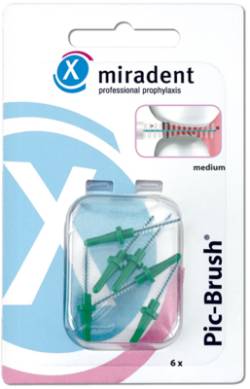 MIRADENT Interd.Pic-Brush Ersatzb.medium gr�n 6 St von Hager Pharma GmbH