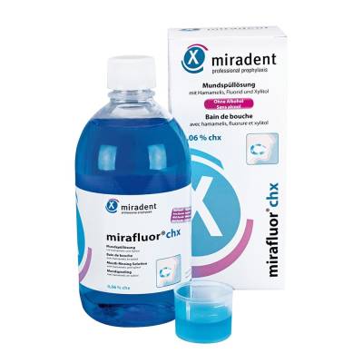 MIRADENT Mundspüllösung mirafluor chx 0,06% von Hager Pharma GmbH