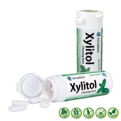 MIRADENT Zahnpflegekaugummi Xylitol Spearmint von Hager Pharma GmbH