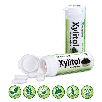 MIRADENT Zahnpflegekaugummi Xylitol grüner Tee von Hager Pharma GmbH