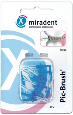 miradent Pic-Brush large Interdentalbürsten blau von Hager Pharma GmbH