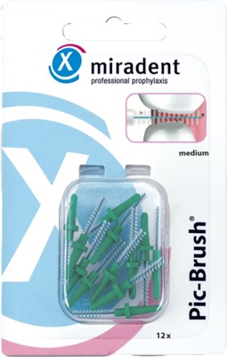 miradent Pic-Brush medium Interdentalbürsten grün von Hager Pharma GmbH