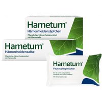 Hametum® Hämorrhoidenzäpfchen + Hametum® Feuchtpflegetücher + Hametum® Hämorrhoidensalbe mit Applikator von Hametum