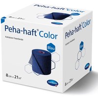 Peha-haft® Color latexfrei Fixierbinde blau 8 cm x 21 m blau von Hartmann