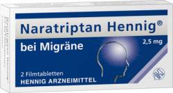 NARATRIPTAN Hennig bei Migr�ne 2,5 mg Filmtabl. 2 St von Hennig Arzneimittel GmbH & Co. KG