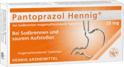 PANTOPRAZOL Hennig b.Sodbrennen 20 mg msr.Tabl. 7 St von Hennig Arzneimittel GmbH & Co. KG
