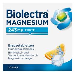 BIOLECTRA Magnesium 243 forte Orange Brausetabl. von Hermes Arzneimittel GmbH
