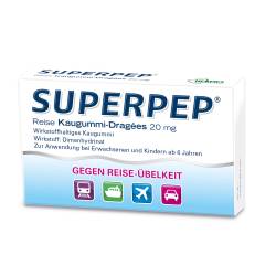 Superpep Reise Kaugummi-Dragees 20mg von Hermes Arzneimittel GmbH