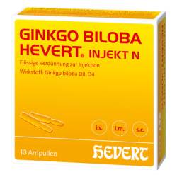 GINKGO BILOBA HEVERT injekt N Ampullen 10 St von Hevert-Arzneimittel GmbH & Co. KG