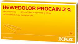 HEWEDOLOR Procain 2% Injektionsl�sung in Ampullen 10 St von Hevert-Arzneimittel GmbH & Co. KG