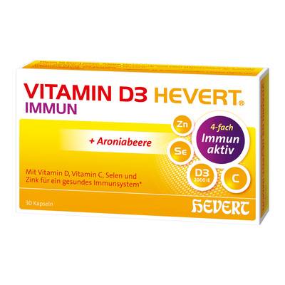 VITAMIN D3 HEVERT Immun Kapseln 16 g von Hevert-Arzneimittel GmbH & Co. KG