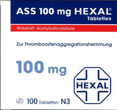 ASS 100 HEXAL Tabletten 100 St von Hexal AG
