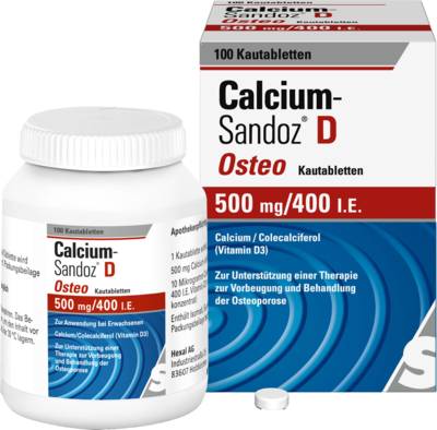 CALCIUM SANDOZ D Osteo 500 mg/400 I.E. Kautabl. 100 St von Hexal AG