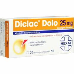 DICLAC Dolo 25 mg �berzogene Tabletten 20 St von Hexal AG