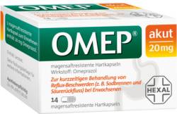 OMEP akut 20 mg magensaftr.Hartkaps. 14 St von Hexal AG