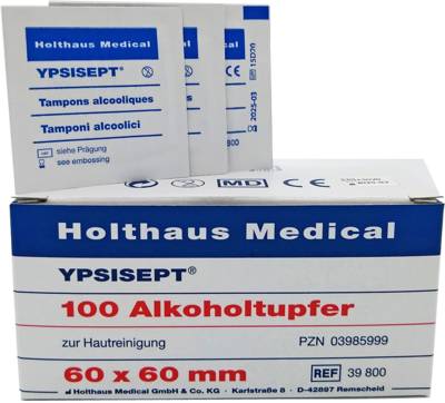 ALKOHOLTUPFER YPSISEPT 25x65 mm 100 St von Holthaus Medical GmbH & Co. KG