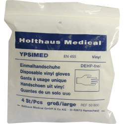 HANDSCHUHE Einmal Ypsimed Vinyl gross 4 St Handschuhe von Holthaus Medical GmbH & Co. KG