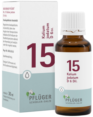 BIOCHEMIE Pfl�ger 15 Kalium jodatum D 6 Tropfen 30 ml von Hom�opathisches Laboratorium Alexander Pfl�ger GmbH & Co. KG