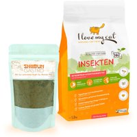 I love my cat Sparset für Katzen mit Pankreatitis: Trockenfutter mit Insektenprotein +Shiimun Gastro von I love my cat