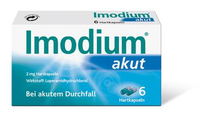 IMODIUM akut Hartkapseln 6 St von Johnson & Johnson GmbH (OTC)