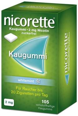Nicorette Kaugummi 2 mg whitemint 105 Stück von Johnson & Johnson GmbH (OTC