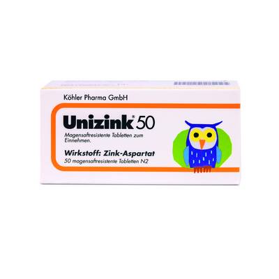 UNIZINK 50 magensaftresistente Tabletten 50 St von K�hler Pharma GmbH