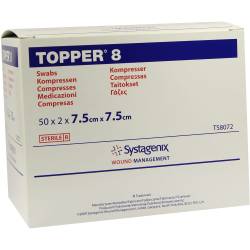 TOPPER 8 Kompr.7,5x7,5 cm steril 50 X 2 St Kompressen von 3M Healthcare Germany GmbH