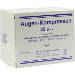 AUGENKOMPRESSEN 5,8x7 cm unsteril 25 St Kompressen von KERMA Verbandstoff GmbH
