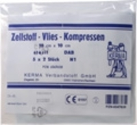 ZELLSTOFF VLIES Kompressen steril 10x10 cm 5X2 St von KERMA Verbandstoff GmbH