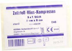 Zellstoff Vlies Kompressen 6x8cm Steril von KERMA Verbandstoff GmbH