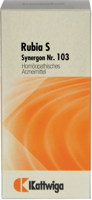 SYNERGON KOMPLEX 103 Rubia S Tabletten 100 St von Kattwiga Arzneimittel GmbH