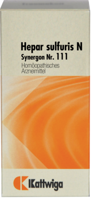 SYNERGON KOMPLEX 111 Hepar sulfuris N Tabletten 100 St von Kattwiga Arzneimittel GmbH