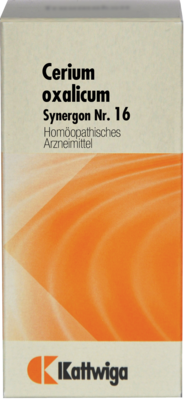 SYNERGON KOMPLEX 16 Cerium oxalicum Tabletten 100 St von Kattwiga Arzneimittel GmbH