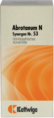 SYNERGON KOMPLEX 53 Abrotanum N Tabletten 100 St von Kattwiga Arzneimittel GmbH