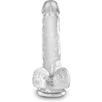 Naturdildo mit Saugnapf 6“ | Kompatibel mit Strap-on | King Cock Clear von King Cock Clear