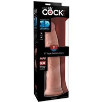 Dildo '11' Triple Density Cock“ mit Saugfuß | Kompatibel mit Strap-on | King Cock von King Cock Plus