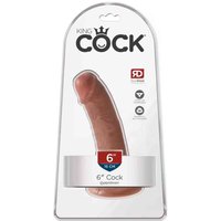 Realistischer Dildo '6' mit Saugfuß | aus angenehm festen Material | King Cock von King Cock