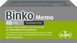BINKO Memo 40 mg Filmtabletten 60 St von Klinge Pharma GmbH