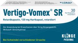 VERTIGO-VOMEX SR Retardkapseln 30 St von Klinge Pharma GmbH