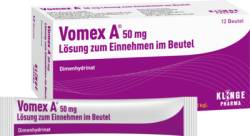 VOMEX A 50 mg Lsg.z.Einnehmen im Beutel 12 St von Klinge Pharma GmbH