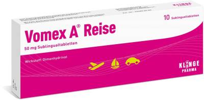 Vomex A Reise 50 mg Sublingualtabletten 10 Stück von Klinge Pharma GmbH