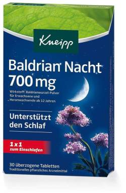 Kneipp Baldrian Nacht 700 mg 30 Tabletten von Kneipp GmbH