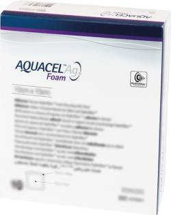 AQUACEL Ag Foam adhäsiv 10x10 cm Verband von Kohlpharma GmbH