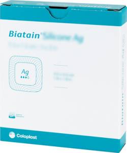 BIATAIN Silicone Ag Schaumverband 7,5x7,5 cm von Kohlpharma GmbH