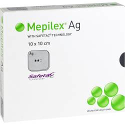 MEPILEX Ag Schaumverband 10x10 cm steril 5 St Verband von Kohlpharma GmbH