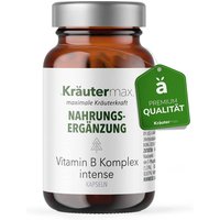 Kräutermax Vitamin B Komplex intense mit B1, B2, B3, B5, B6, B7, B9, B12 Kapseln von Kräutermax – Naturheilmittel seit 1890