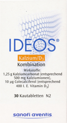 IDEOS 500 mg/400 I.E. Kautabletten 30 St von LABORATOIRE INNOTECH INTERNATIONAL